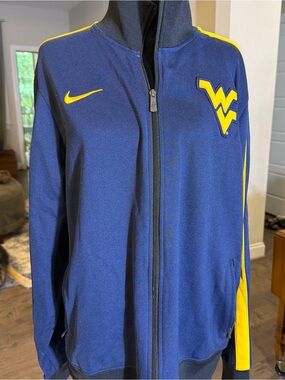 Nike Navy and Yellow WV Logo Full-Zip Track Jacket